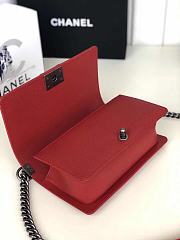 Chanel Leboy calfskin In  Red With Sliver Hardware - 4