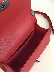 Chanel Leboy calfskin In  Red With Sliver Hardware - 6