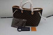 LV Neverfull Shopping Bag M40995 Monogram With Apricot - 1