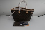 LV Neverfull Shopping Bag M40995 Monogram With Apricot - 2