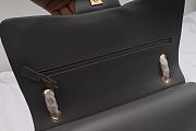 Modishbags Jumbo Flap Grey Bag With Silver  Hardware 30cm - 3