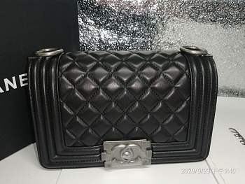 Chanel mini boy bag with sliver hardware 