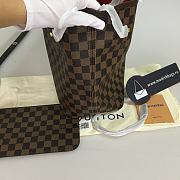 LV Original Neverfull Shopping Bag N41358 With Red MM - 6