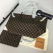 LV Original Neverfull Shopping Bag N41358 With Red MM - 2