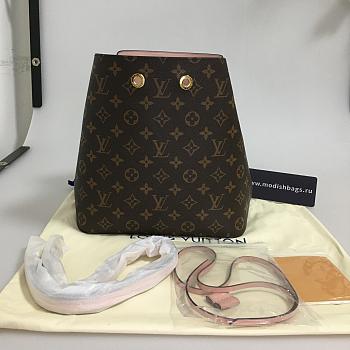 Louis Vuitton Neonoe Monogram Calfskin Bucket Bag Pink M44021