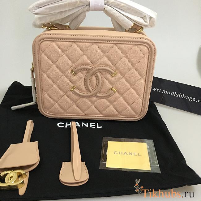 Chanel  Caviar Vanity Bag Pink - 1
