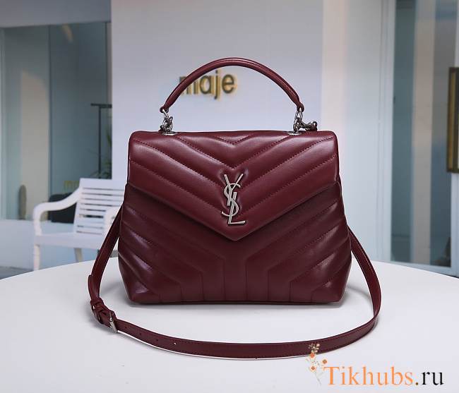 YSL HANDBAG -1 WINE RED - 1