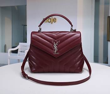 YSL HANDBAG -1 WINE RED