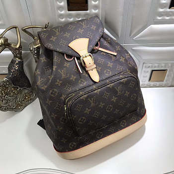 Louis Vuitton Montsouris Gm Monogram Brown Leather Backpack