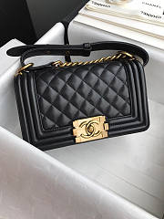 Chanel Boy Bag Lambskin With Classic Gold Hardware - 1