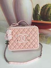 Chanel Caviar Vanity Bag Pink 25cm - 1