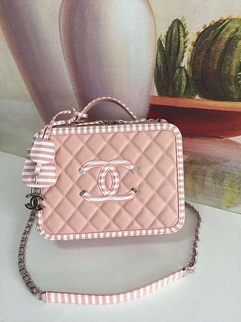 Chanel Caviar Vanity Bag Pink 25cm