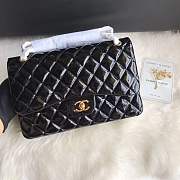 Chanel flap bag patent leather with gold hardware 30cm - 1
