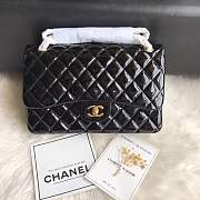 Chanel flap bag patent leather with gold hardware 30cm - 5