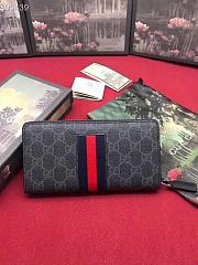 Gucci GG Supreme Web zip around wallet - 2