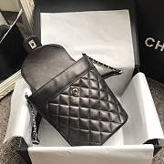 Chanel shoulder bag black with sliver hardware - 5