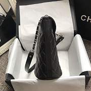 Chanel shoulder bag black with sliver hardware - 4