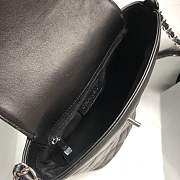 Chanel shoulder bag black with sliver hardware - 3