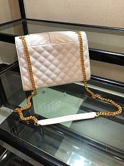 YSL ENVELOPE CHAIN BAG IN WHITE WITH GOLD HARDWARE - 5