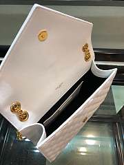 YSL ENVELOPE CHAIN BAG IN WHITE WITH GOLD HARDWARE - 3