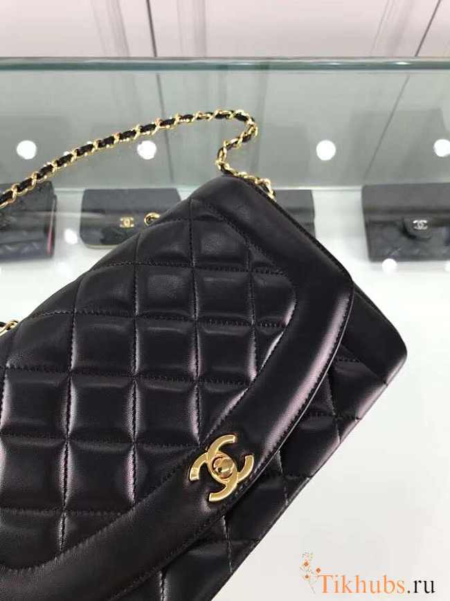 Chanel shoulder bag  black with gold hardware - 1