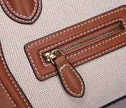 Celine Micro Luggage Calfskin Handbag white with brown - 2