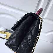 Modishbags Coco Black Handle Bag Gold Hardware with Snakeskin handle - 4