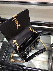 ysl patent leather shoulder bag black with Gold hardware - 2