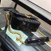 ysl patent leather shoulder bag black with Gold hardware - 4