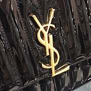 ysl patent leather shoulder bag black with Gold hardware - 6