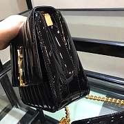 ysl patent leather shoulder bag black with Gold hardware - 5