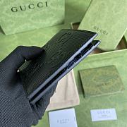 GG Embossed Wallet Black 625562 12X9.7cm - 2