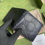 GG Embossed Wallet Black 625562 12X9.7cm - 6