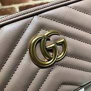 GUCCI-Morsina GG Marmont Zip Cipria 598596 Size 19x10cm - 2