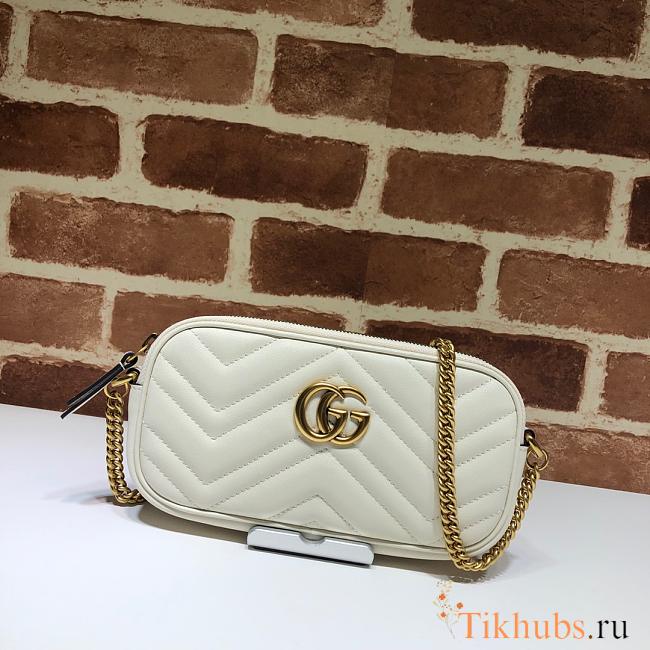 Gucci GG Marmont Shoulder Bags White 598596 Size 19x10cm - 1