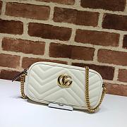 Gucci GG Marmont Shoulder Bags White 598596 Size 19x10cm - 1