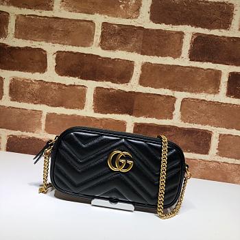 Gucci GG Marmont Shoulder Bags Black 598596 Size 19x10cm