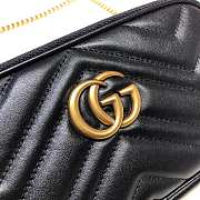 Gucci GG Marmont Shoulder Bags Black 598596 Size 19x10cm - 3