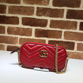 Gucci GG Marmont Shoulder Bags Red 598596 Size 19x10cm