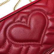 Gucci GG Marmont Shoulder Bags Red 598596 Size 19x10cm - 4