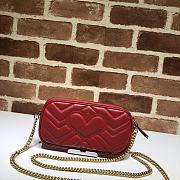 Gucci GG Marmont Shoulder Bags Red 598596 Size 19x10cm - 6