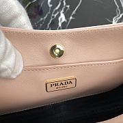 Prada Leather Chain Hobo Bag Pink 1BC148 Size 25.5x15.5x4cm - 2