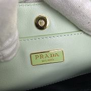 Prada Leather Chain Hobo Bag Green 1BC148 Size 25.5x15.5x4cm - 5