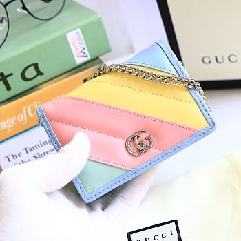 GG Marmont Card Case Wallet Multicolor Pastel 625693 Size 11x8.5x3cm