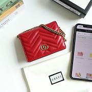 GG Marmont Card Case Wallet Red 625693 Size 11x8.5x3cm - 4