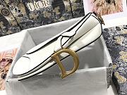 SADDLE BAG Latte Grained Calfskin White M0446 Size 25.5x20x6.5cm - 3