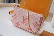 LV-MINI POCHETTE ACCESSOIRES PINK M80501 Size 15.5x10.5x4 cm - 6