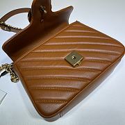 GG Marmont Mini Top Handle Bag Brown 583571 Size 21x15.5x8 cm - 6