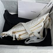 Chanel Women Waist Chest Bag White AS1077 Size 34x15x6 cm - 3