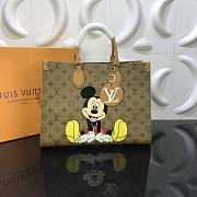 LV-Mickey yellow flower Onthego medium handbag original M45039 Size 34x26x15 cm  - 1